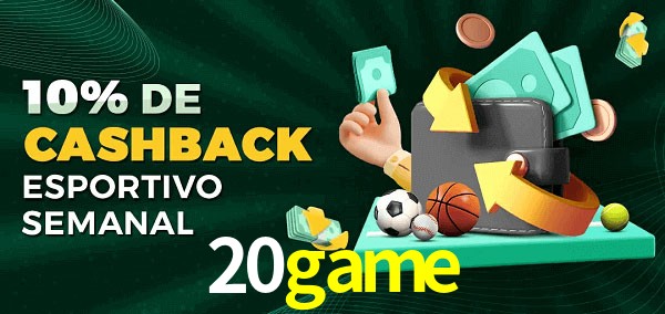 10% de bônus de cashback na 20game